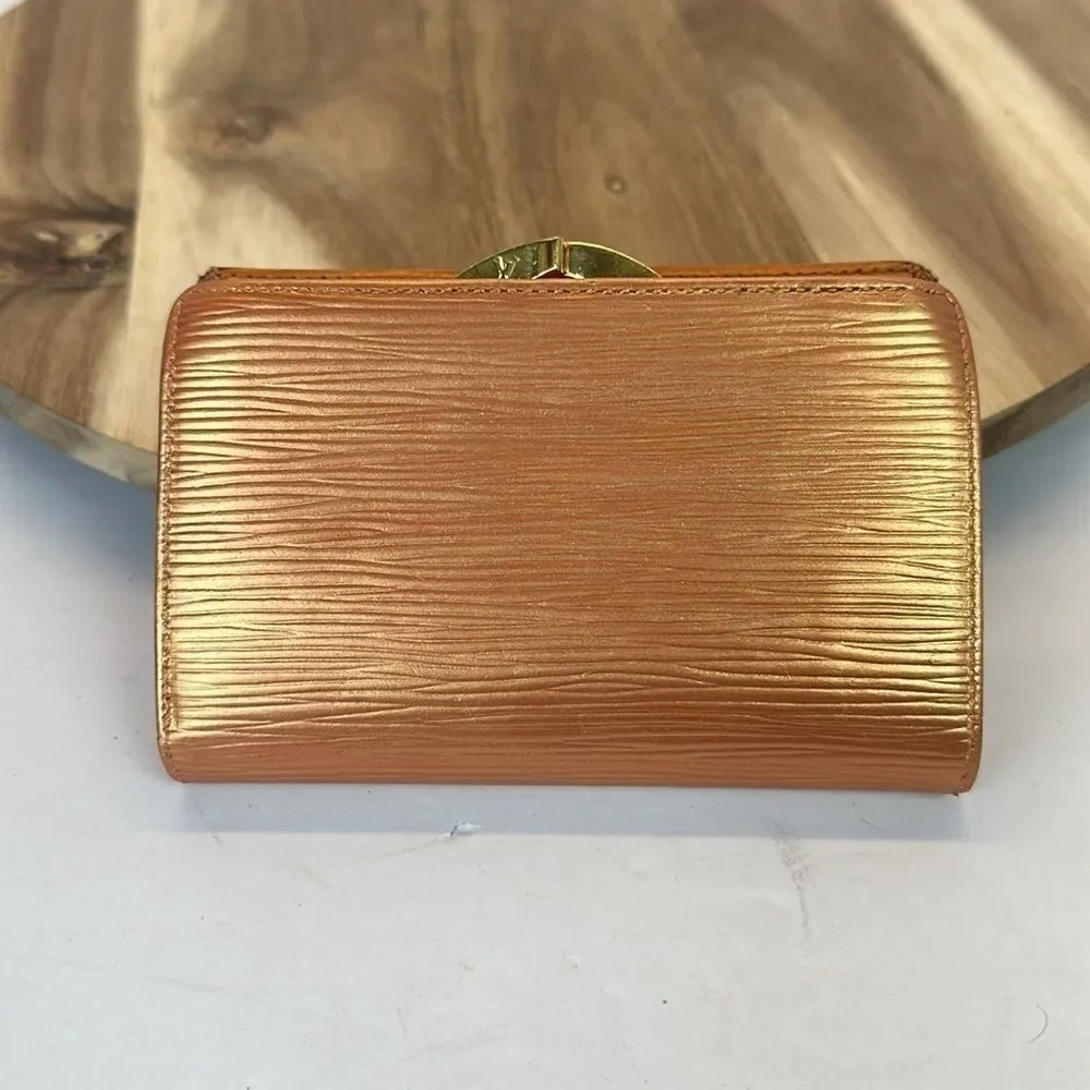 LOUIS VUITTON Epi Kisslock Wallet Authentic Custom Rose Gold
